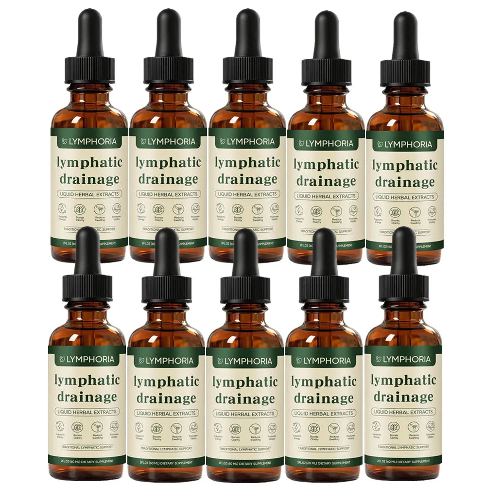 Lymphatic Drainage Liquid Drops - Immune & Lymph System Support Supplement Natural Herbal Blends Promotes Lymph Circulation & Re