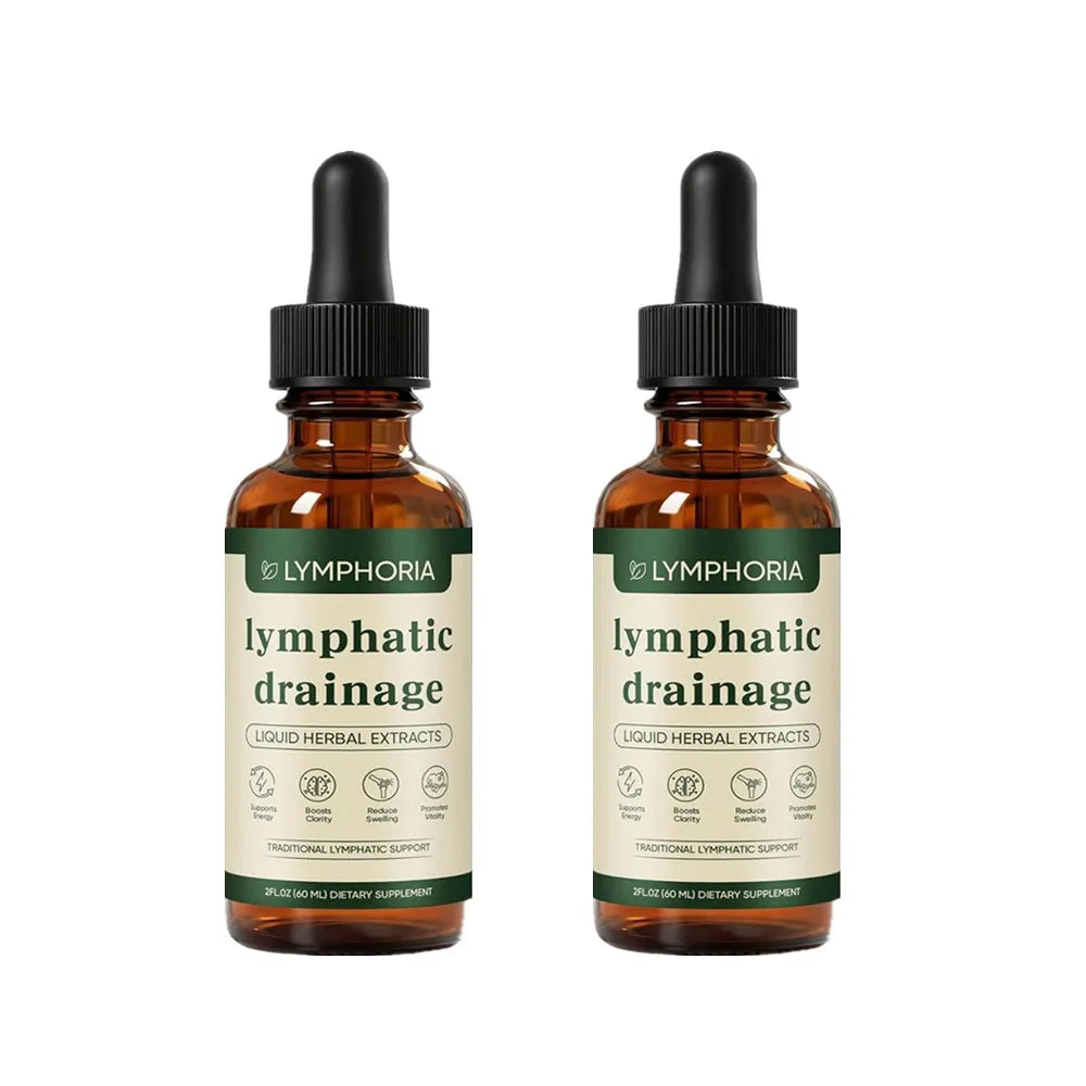 Lymphatic Drainage Liquid Drops - Immune & Lymph System Support Supplement Natural Herbal Blends Promotes Lymph Circulation & Re
