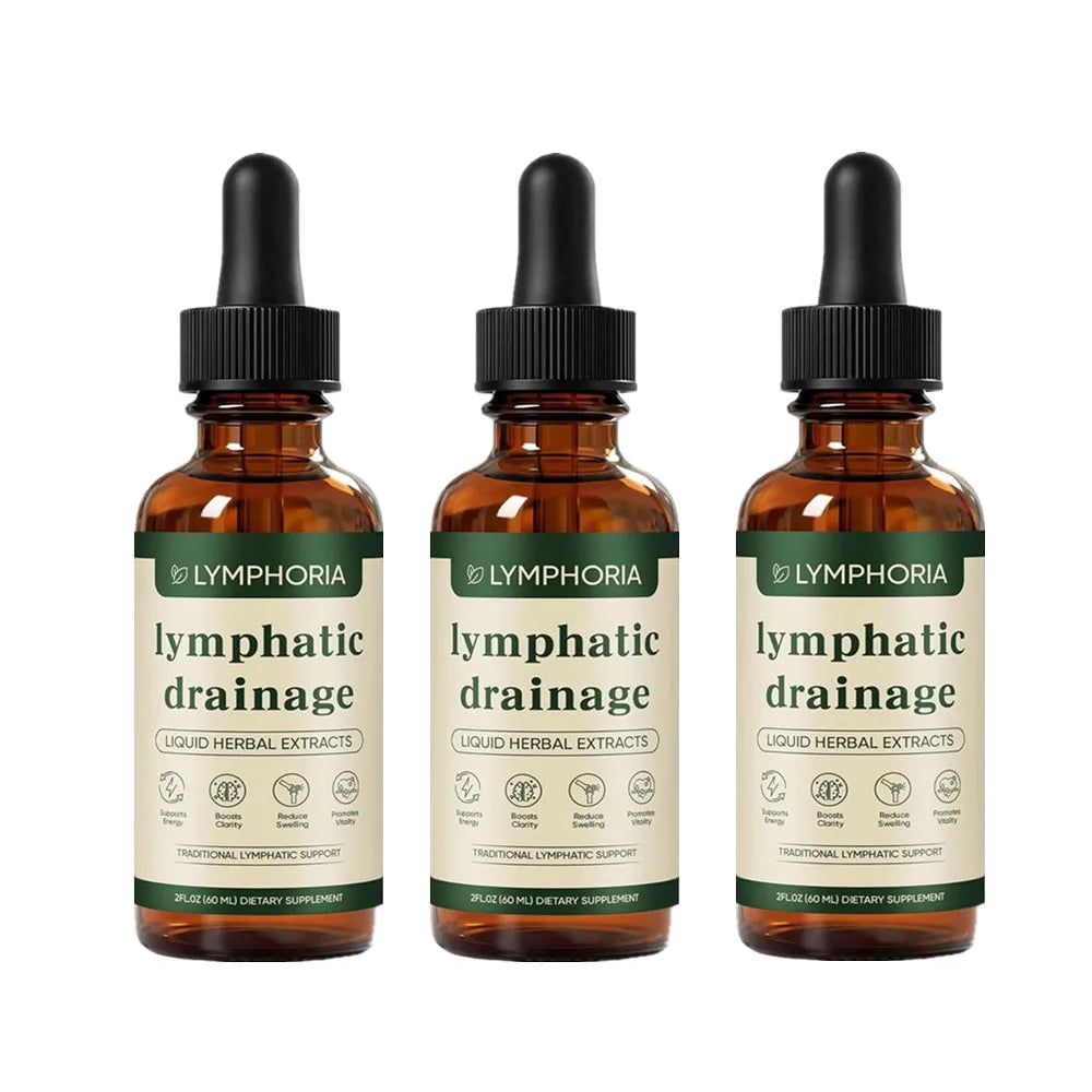 Lymphatic Drainage Liquid Drops - Immune & Lymph System Support Supplement Natural Herbal Blends Promotes Lymph Circulation & Re