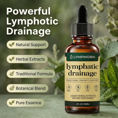 Lymphatic Drainage Liquid Drops - Immune & Lymph System Support Supplement Natural Herbal Blends Promotes Lymph Circulation & Re